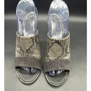 Rag & Bone Snake Print Block Heel Mules Size 38 US 7.5-8